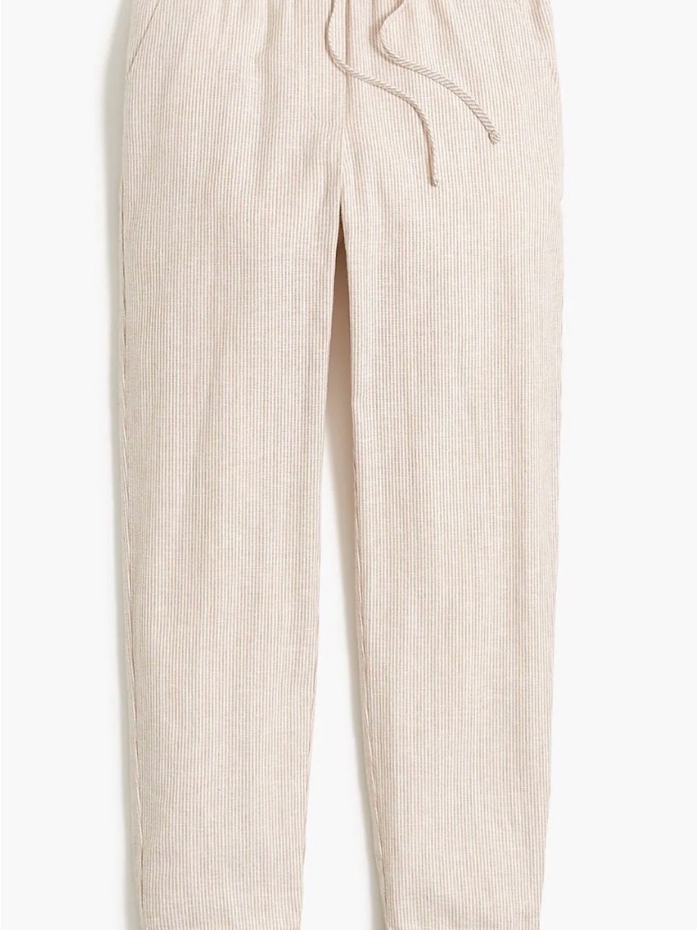 JCREW - LINEN Drawstring Pants - Cream